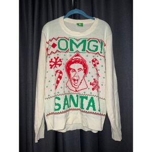 Ugly Christmas Sweater Xmas Size Large Elf